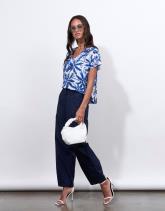 Blouse manches courtes imprimé à fleurs