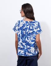 Blouse manches courtes imprimé à fleurs