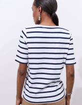Tee-shirt marinière manches coude 100% coton rayée