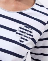 Tee-shirt marinière manches coude 100% coton rayée