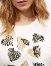 T-Shirt manches courtes imprimé placé