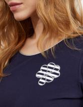 T-Shirt manches coude uni décoré