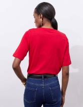 T-Shirt manches coude uni décoré