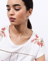 T-Shirt manches courtes 100% coton uni décoré