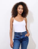 Débardeur en mélange coton uni