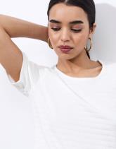 T-Shirt manches courtes en mélange coton uni