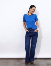 T-Shirt manches courtes en mélange coton uni