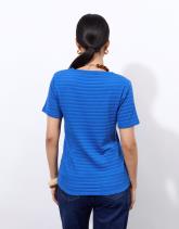 T-Shirt manches courtes en mélange coton uni