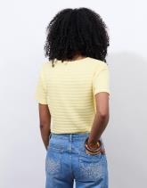 T-Shirt manches courtes en mélange coton uni