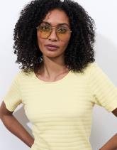 T-Shirt manches courtes en mélange coton uni