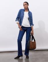 T-Shirt manches courtes en mélange coton uni