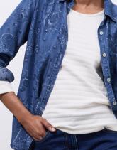 T-Shirt manches courtes en mélange coton uni