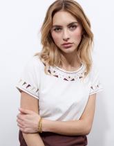 T-Shirt manches courtes 100% coton uni décoré