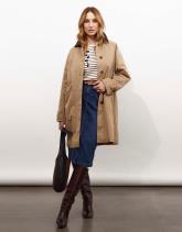 Tee-shirt marinière manches longues en mélange coton rayée