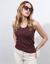 Débardeur en mélange coton uni