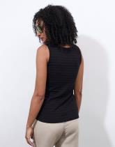 Débardeur en mélange coton uni