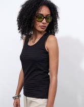 Débardeur en mélange coton uni