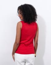 Débardeur en mélange coton uni