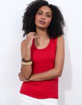 Débardeur en mélange coton uni