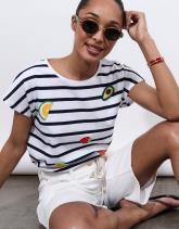 Tee-shirt marinière manches courtes 100% coton rayée