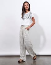 T-Shirt manches courtes 100% coton uni décoré