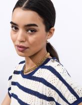 Top manches courtes rayé