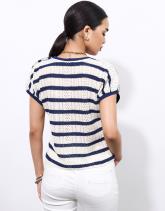 Top manches courtes rayé