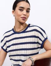 Top manches courtes rayé