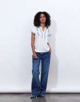 T-Shirt manches courtes 100% coton uni décoré