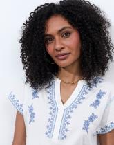 T-Shirt manches courtes 100% coton uni décoré