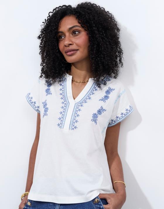 T-Shirt manches courtes 100% coton uni décoré