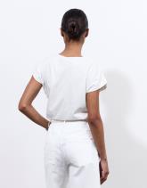 T-Shirt manches courtes 100% coton imprimé à fleurs