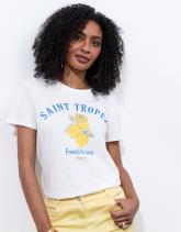 T-Shirt manches courtes 100% coton imprimé placé