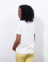 T-Shirt manches courtes 100% coton imprimé placé