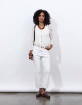 Boléro manches longues en dentelle uni