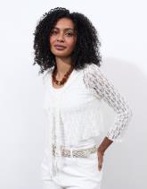Boléro manches longues en dentelle uni
