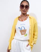 T-Shirt manches courtes 100% coton uni décoré