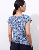 Top manches courtes imprimé à fleurs