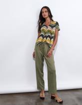 Top manches papillon imprimé