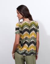 Top manches papillon imprimé