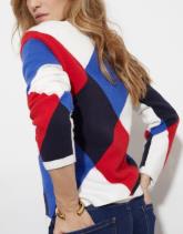 Pull épais color bloc