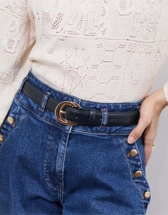 Ceinture fine 3 cm unie