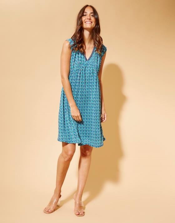 Robe longueur genoux imprimée