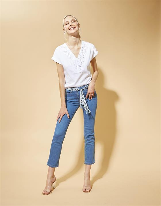 Jean 7/8 slim en denim stretch
