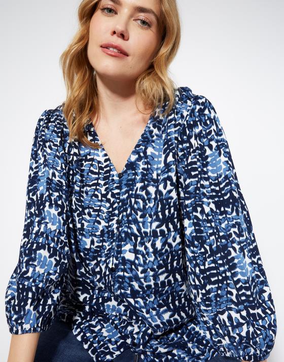Blouse manches 3/4 imprimée